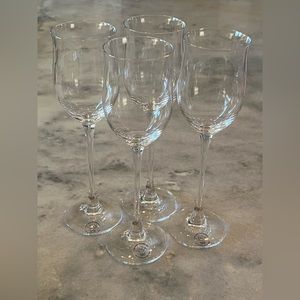 4 Lenox Tuscany Classic Crystal Tulip Wine Glasses